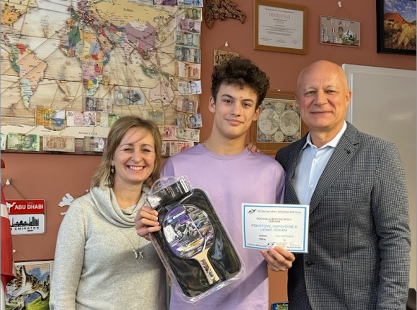 Poděkování ředitele školy mladému zachránci